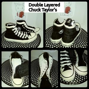 Doubled Converse Sneakers